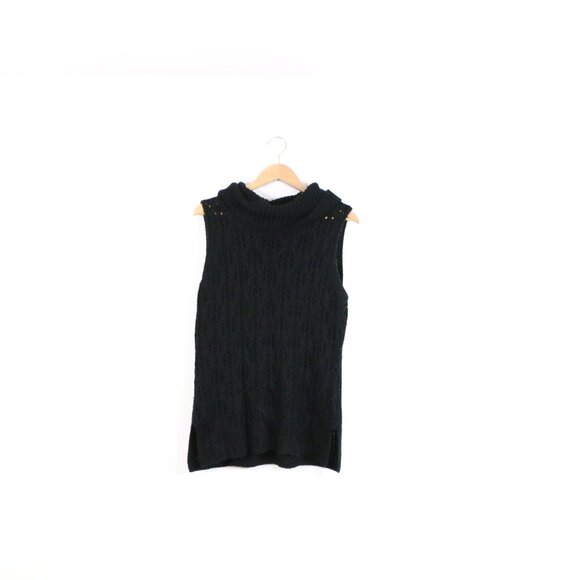 *Joseph Black Sleeveless Knit Turtleneck Sweater - Picture 2 of 6